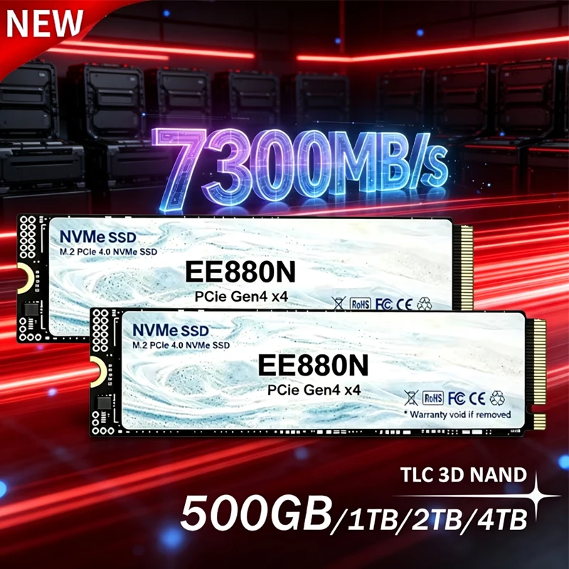 M.2 Nvme 4Tb Pcie 4.0 Ssd - 2026New EE880N High Speed 7300MBs ,500GB/1TB/2TB/4TB