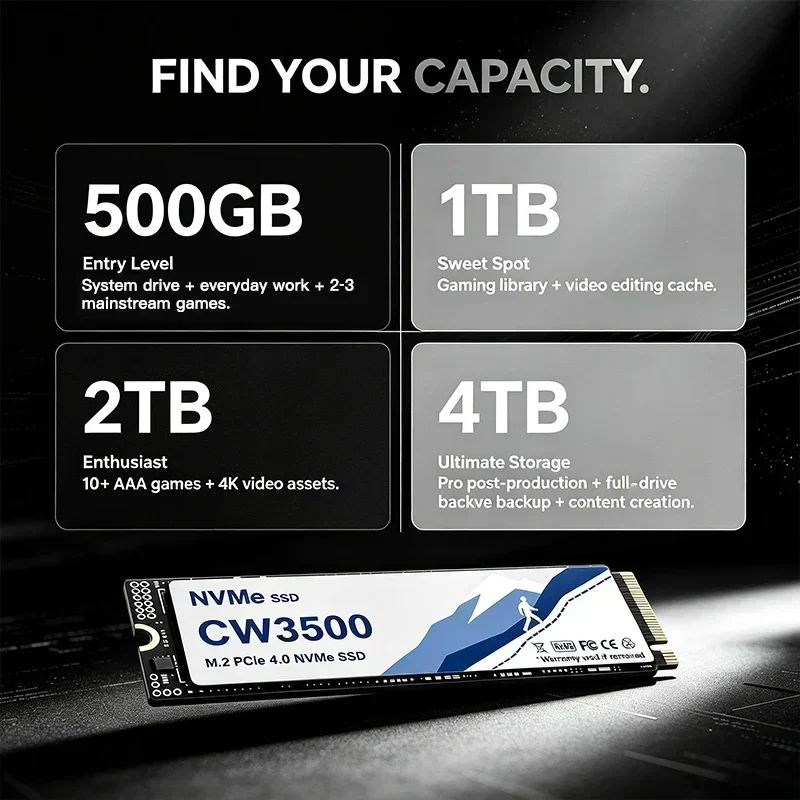 CW3500 NVMe SSD 7300MB/s PCIe  - M.2 Nvme 4Tb Pcie 4.0 Ssd 评论和价格