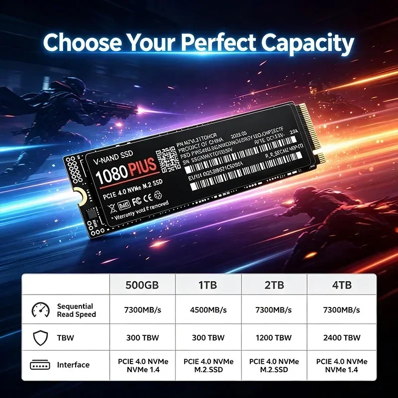 High Speed 100% Original 1080  - M.2 Nvme 4Tb Pcie 4.0 Ssd 评论和价格